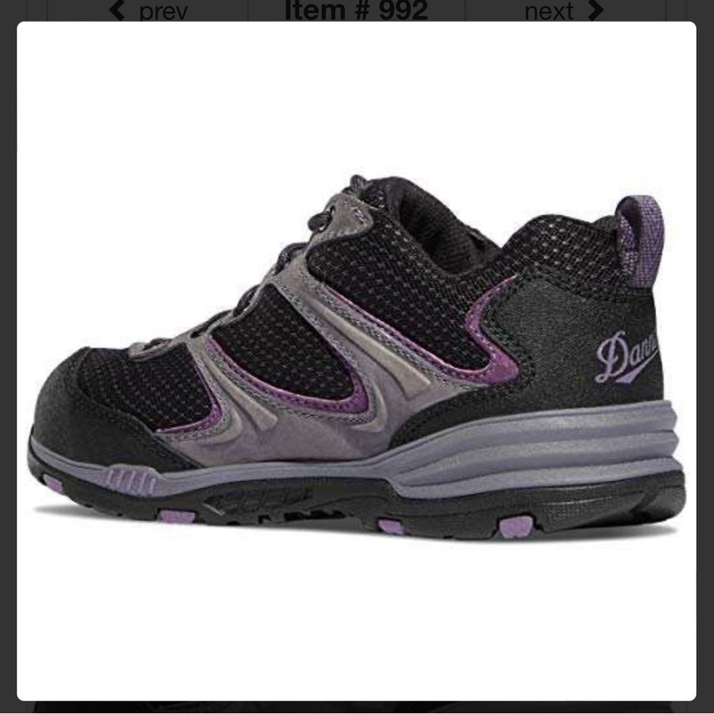 Danner Women's Black and Purple Hiking Shoes